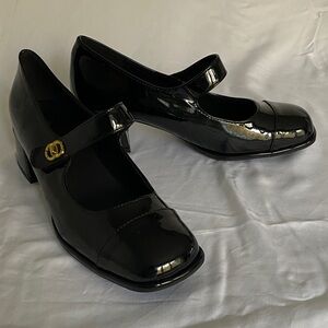 Newbella Elegant Black Patent Leather Mary Jane Shoes size 41